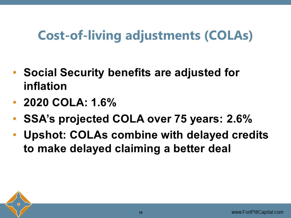 Cost of Living Adjustements