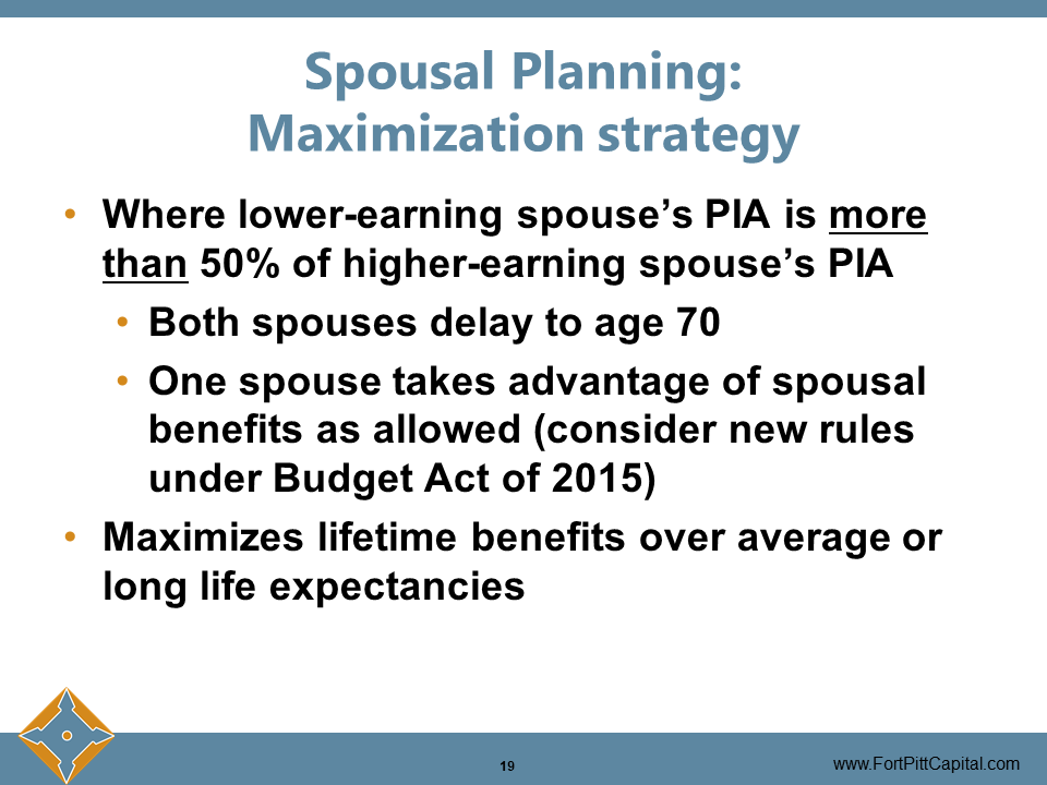 Spousal Planning Maximization Strategy