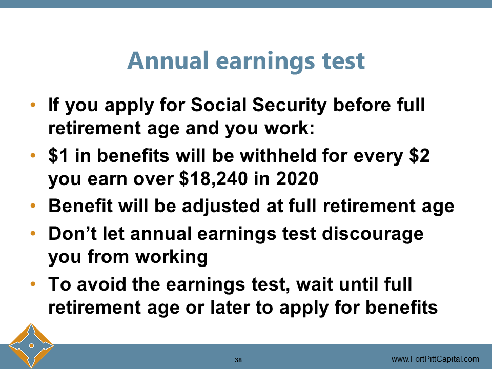 Annual Earnings Test