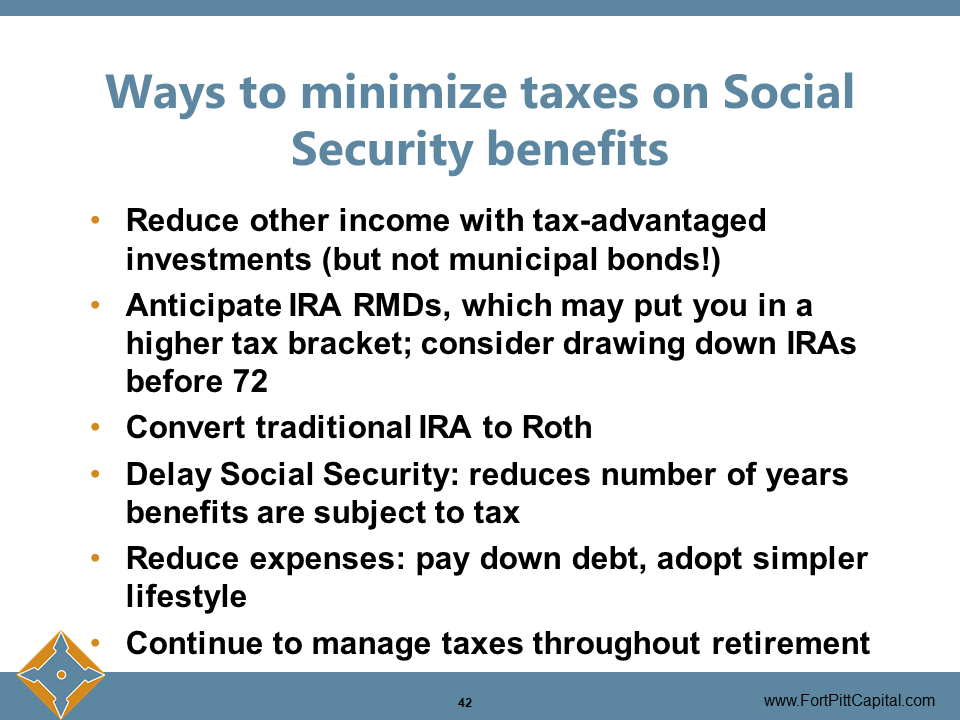 Ways to Minimize Taxes on Social Security Benefits