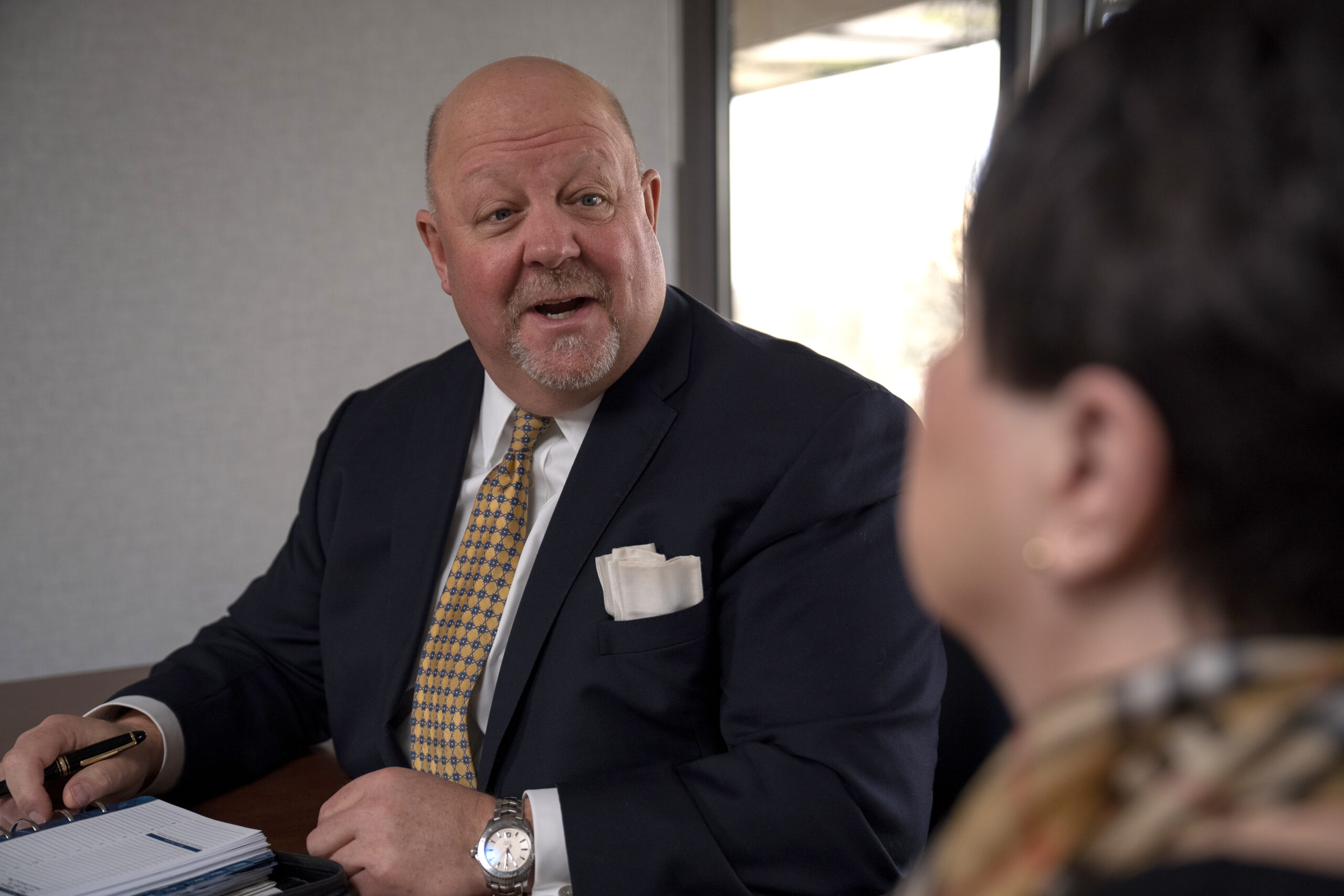 Financial advisor in a meeting