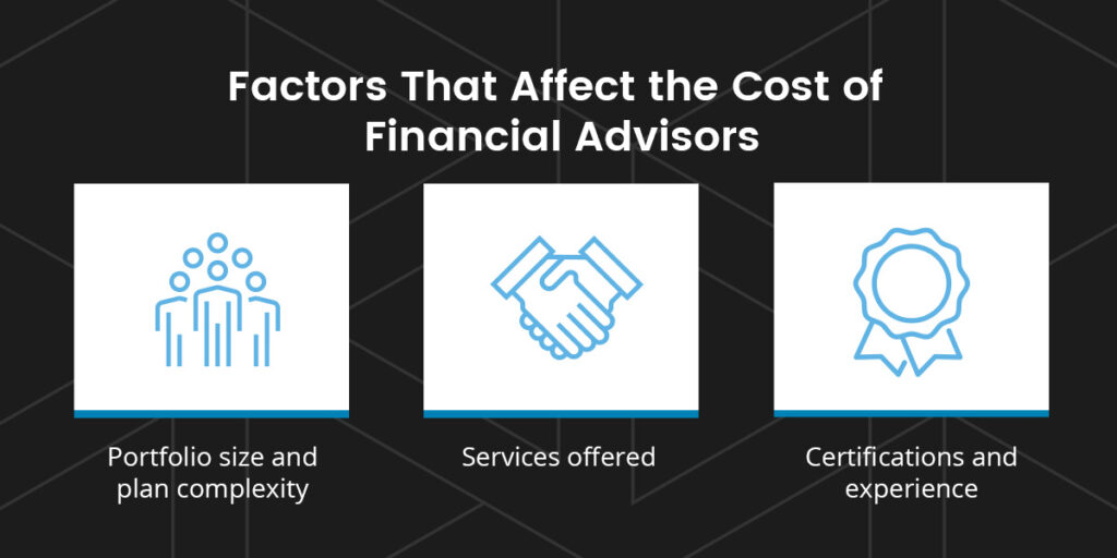 factors that affect the cost of financial advisors